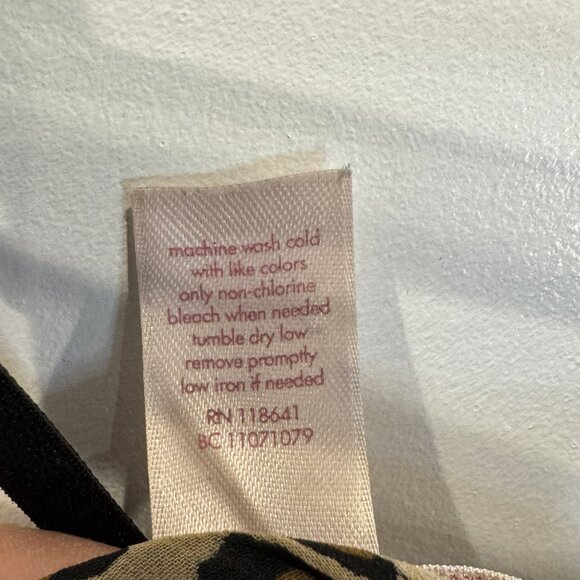 Cacique Black with Leopard Trim RUNS SMALL EUC - Picture 4 of 7